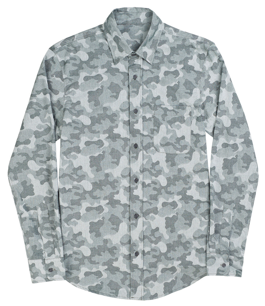 Camo Jacquard Button Down Shirt - Jungle MFW Apparel Camo Jacquard Button Down Shirt - Jungle MFW Apparel
